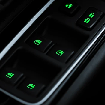 Светящаяся наклейка на кнопку подъема окна двери автомобиля для Daewoo Winstorm Nubira Sens Tosca Matiz Nexia