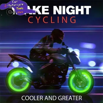 Светящиеся колпачки клапанов Флуоресцентный Зеленый Синий Ночной светящийся автомобиль Мотоцикл Стиль колеса велосипеда Ступица шины Светящийся Декор колпачка