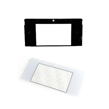 Сменная пластиковая верхняя Передняя рамка ЖК-экрана ZUIDID, крышка объектива для запасных частей 3DS, черный, белый цвет