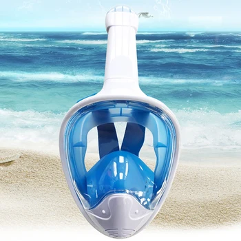 Со съемной силиконовой маской для подводного плавания в анфас, Маска для подводного плавания для взрослых, Широкий обзор, защита от запотевания, защита от протечек
