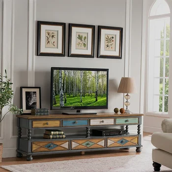 Современные подставки для телевизора в стиле ретро, напольный шкаф, Деревянные подставки для телевизора середины века, Дизайн Meuble Tv Мебель для дома YQ50TS