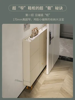 Современный роскошный шкаф для входной двери из каменной плиты, минималистичный ультратонкий шкаф для обуви с откидной крышкой