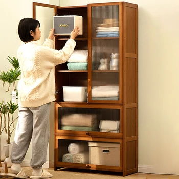 Стеклянный органайзер для шкафа для хранения, роскошный разделитель, деревянный шкаф для одежды, мини-шкафчик для девочек, шкаф для одежды, домашняя мебель для дома