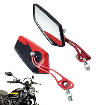 Универсальное зеркало для мотоцикла, Боковое зеркало, Широкоугольное Модифицированное зеркало, Универсальное отражающее зеркало, гоночные зеркала для уличных велосипедов.