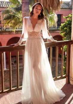 Фотография зарубежных путешествий новые роскошные платья Vestido De Novia на день рождения 2024 Простое белое свадебное платье