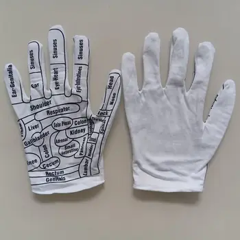 Хлопчатобумажные Рефлексологические перчатки для точечного массажа Мягкие Профессиональные Массажные перчатки для самомассажа акупунктурных точек высокого качества