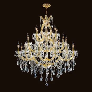 Хрустальная люстра Maria Theresa для гостиной роскошный золотой подвесной светильник Современный потолочный светильник Cristal Lustre для лестницы подвесной светильник