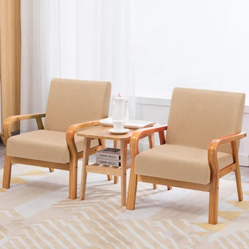 Эргономичный Дешевый простой стул из ткани с деревянной спинкой, кресло с опорой в скандинавском стиле, Секционная Удобная кожаная мебель для дома Fauteuil